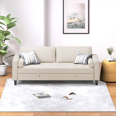 Geraldton Twin 76'' Upholstered Cushion Back Convertible Sofa