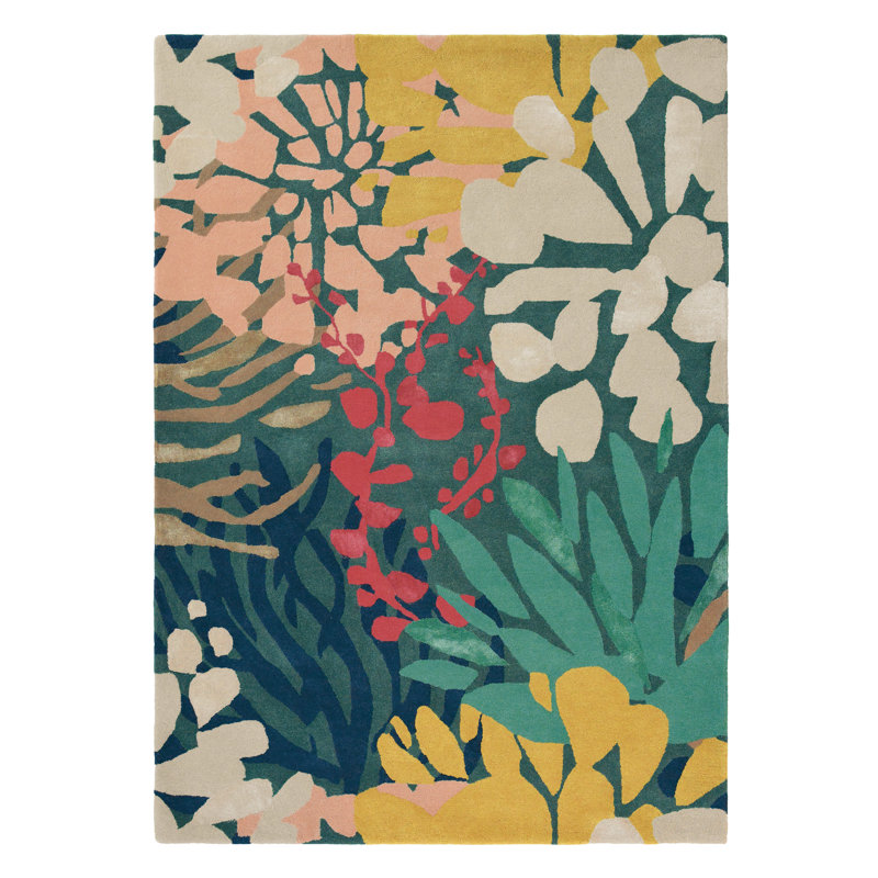 Abstract Area Rug, Rectangle 6'7" x 9'2"