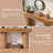 Farmhouse Console Table With Fluted Leg, 63-Inch Long Wooden Entryway Table Behind The Couch, Modern Narrow Entrance Foyer Sofa Table For Living Room, Hallway, Natural Brown