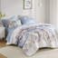 Édredon bleu aquarelle pour lit très grand, matelas de 16 po, microfibre douce, draps lavables à la machine