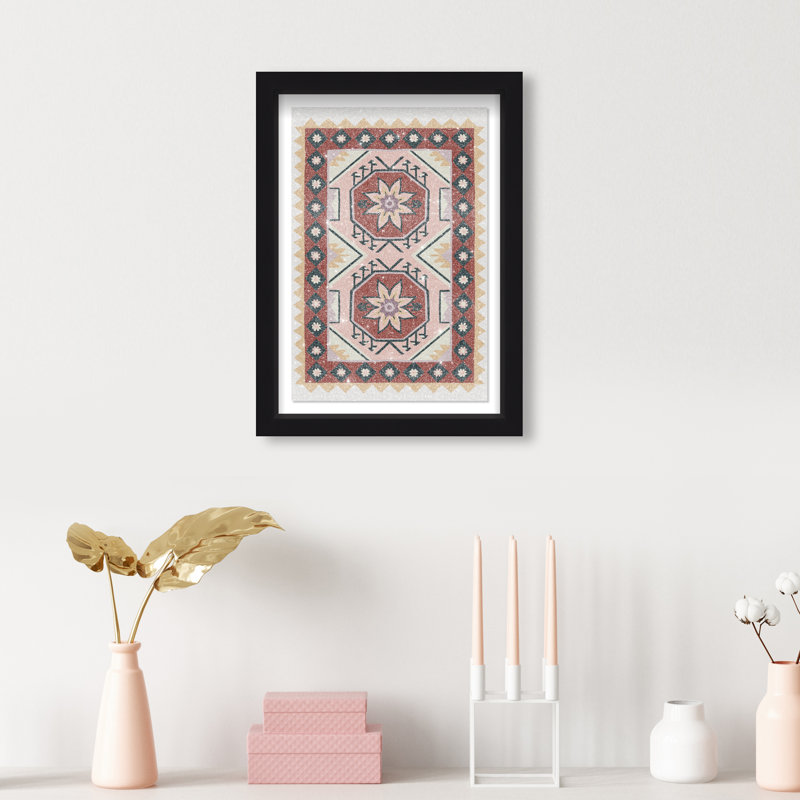 Daylight Damask Print by Oliver Gal, 31.5"H x 21.5"W, Black Shadowbox