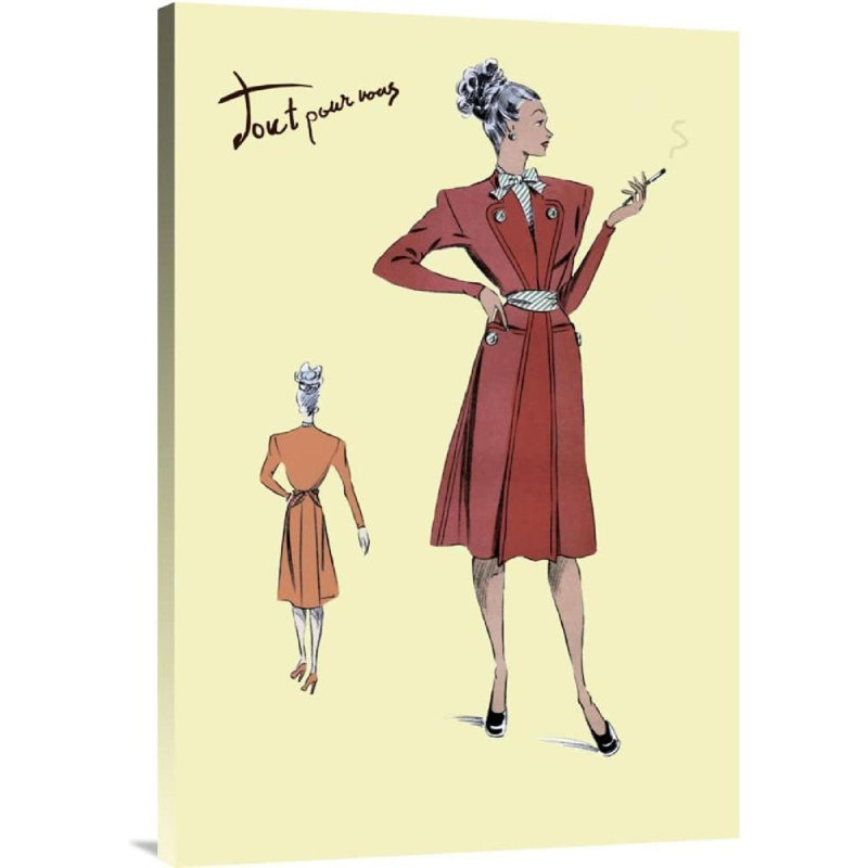 " Jacket Dress " Painting Print, 36" H x 24" W x 1.5" D