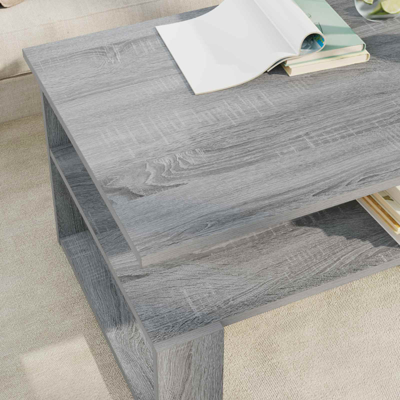 Coffee Table with Storage, Grey Sonoma