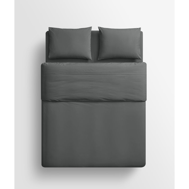 Percale, Charcoal, Queen