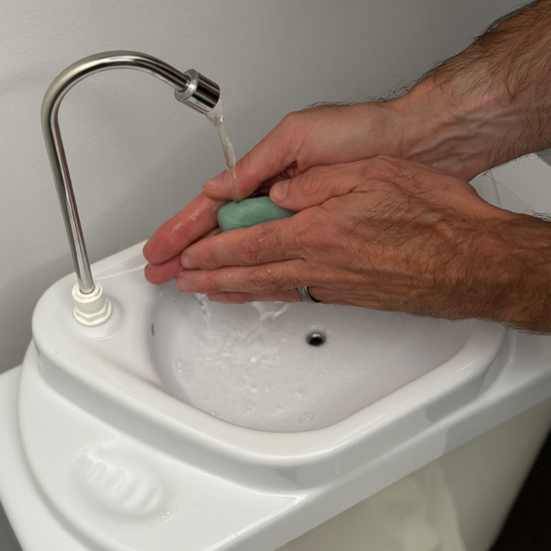 Sinkology Sinksense GreenFlow 9" White Plastic Specialty Drop-in Bathroom Toilet Tank Sink