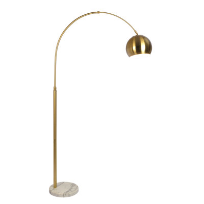 Zoely 70'' Gold Brass Arched/Arc Floor Lamp
