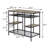 Rustic Oak And Black Kitchen Island With Functional Design - For Dining Area Industrial & For Room