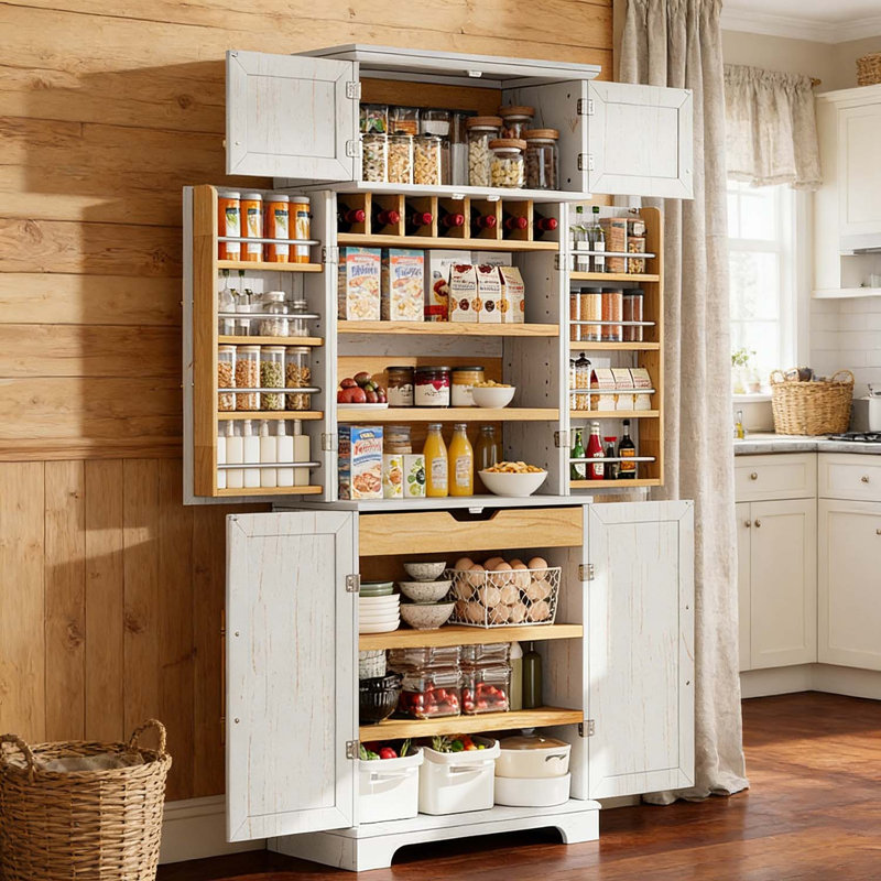 Armoire Itchen, rangement polyvalent pour plusieurs pièces, Blanc