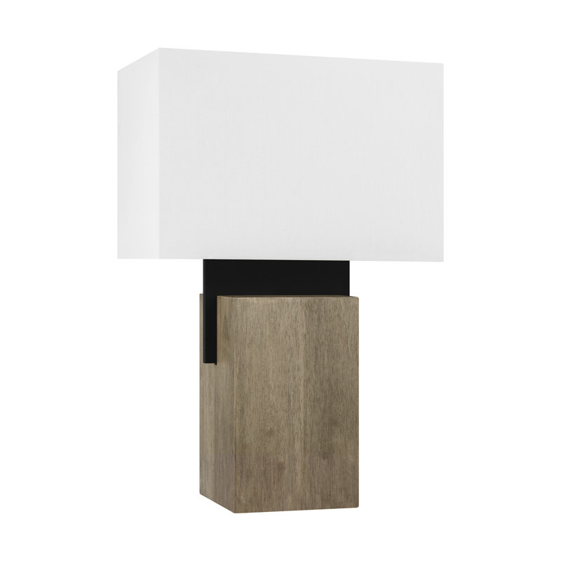 Slab Table Lamp, Nightshade Black, 18" H x 16" W x 10.5" D