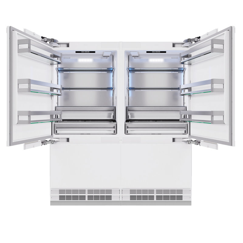 ZLINE 72 in. Panel Ready Built-In Refrigerator w/ Water Dispensers & Ice Makers