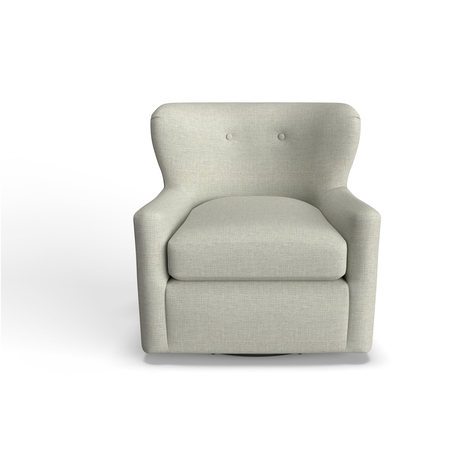 Bendigo Upholstered Wingback Chair, Light Beige Polyester Blend