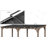 Solid Wood Grill Gazebo, Carport Gazebo with Hardtop Steel Roof 8x5Ft-101020081