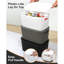 Bacs de rangement en plastique, paquet de 6 petits paniers en plastique pour l'organisation, paniers de rangement empilables, rangement pour tablettes