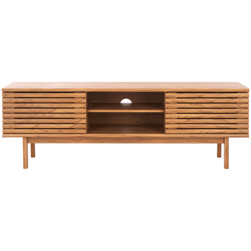 Cathee 59'' W One-Piece Storage TV Stand, Oak