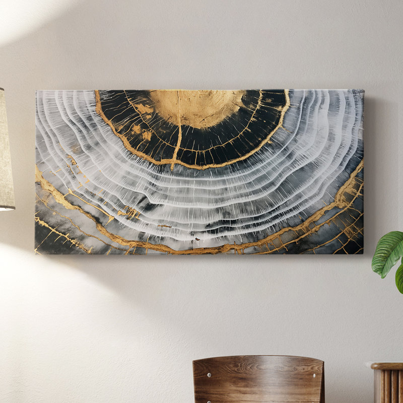 Abstract Series 3 #XXI-Gallery Wrapped Canvas, 16" H x 32" W