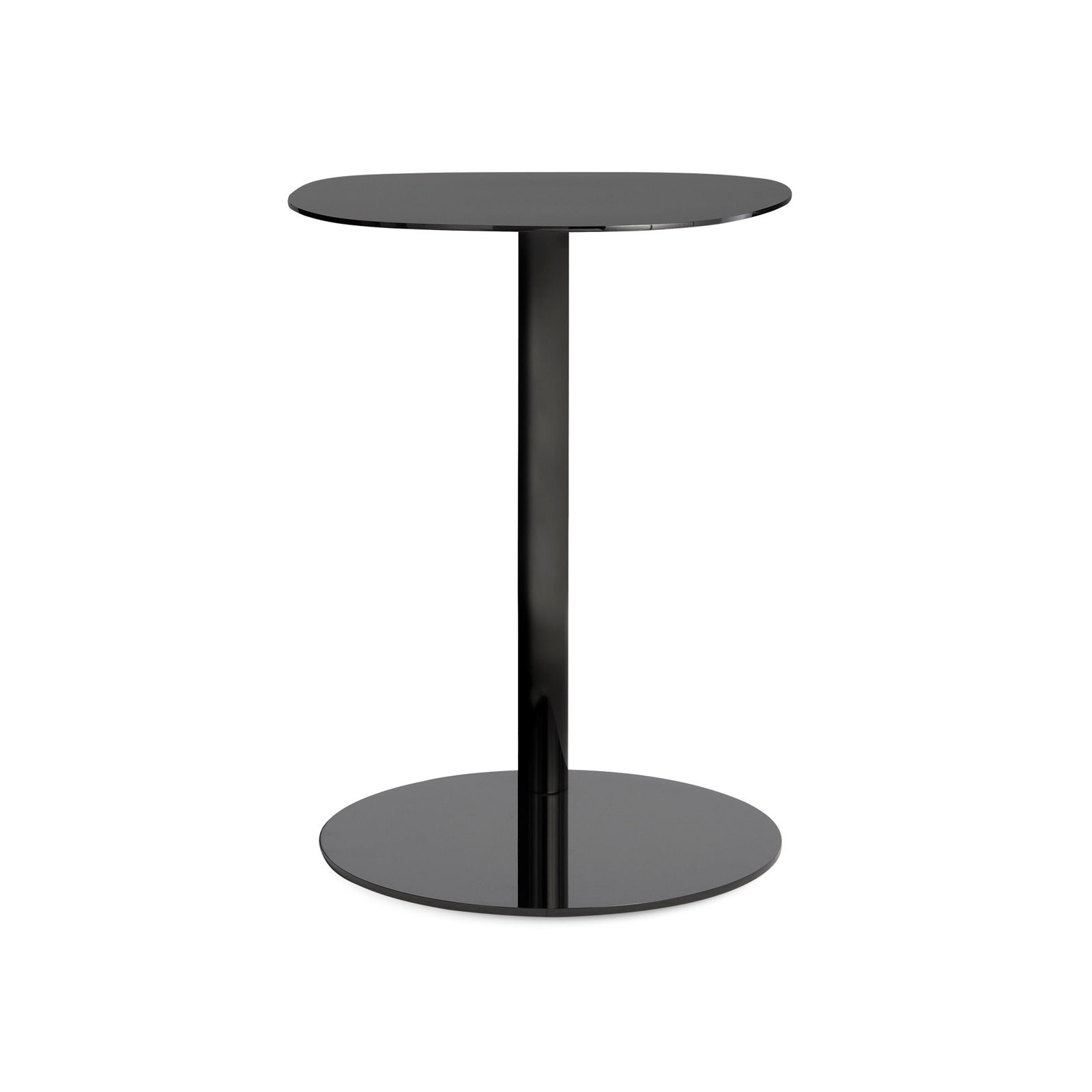 Swole Single End Table, 20" H x 20" W x 15" D, Black Nickel