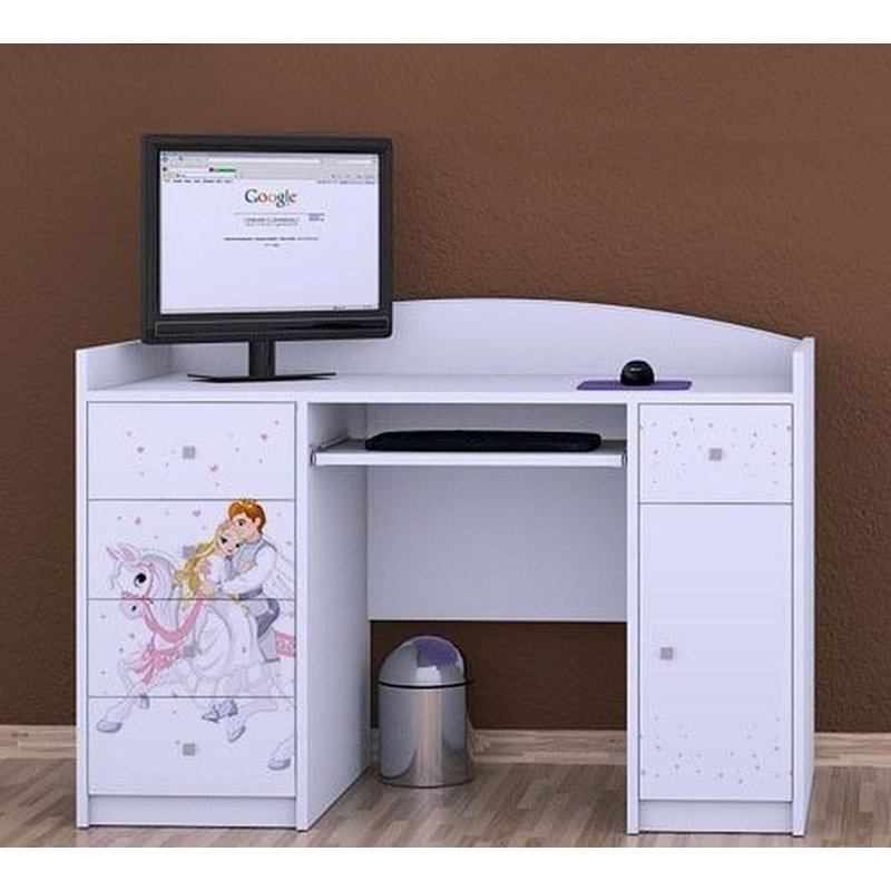 Melanarka 125cm Computer Desk, White