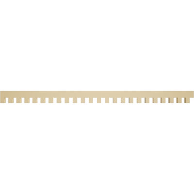 3"H x 1 1/2"P x 48"L Elizabeth Signature Urethane Dentil Trim, Primed Tan