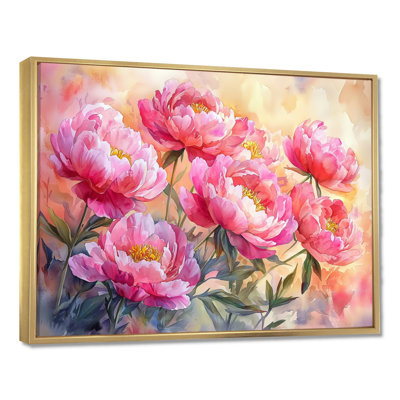 Ilhom pivoines au lever du soleil II - pivoines, art mural