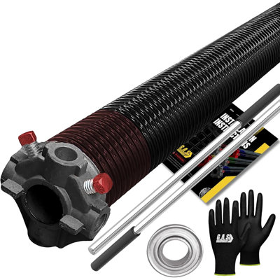 Garage Door Torsion Springs with 1" Bearing, Gloves and Bars (234 x 1.75 x 35)