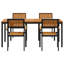5 Piece Garden Dining Set Metal-1114572191