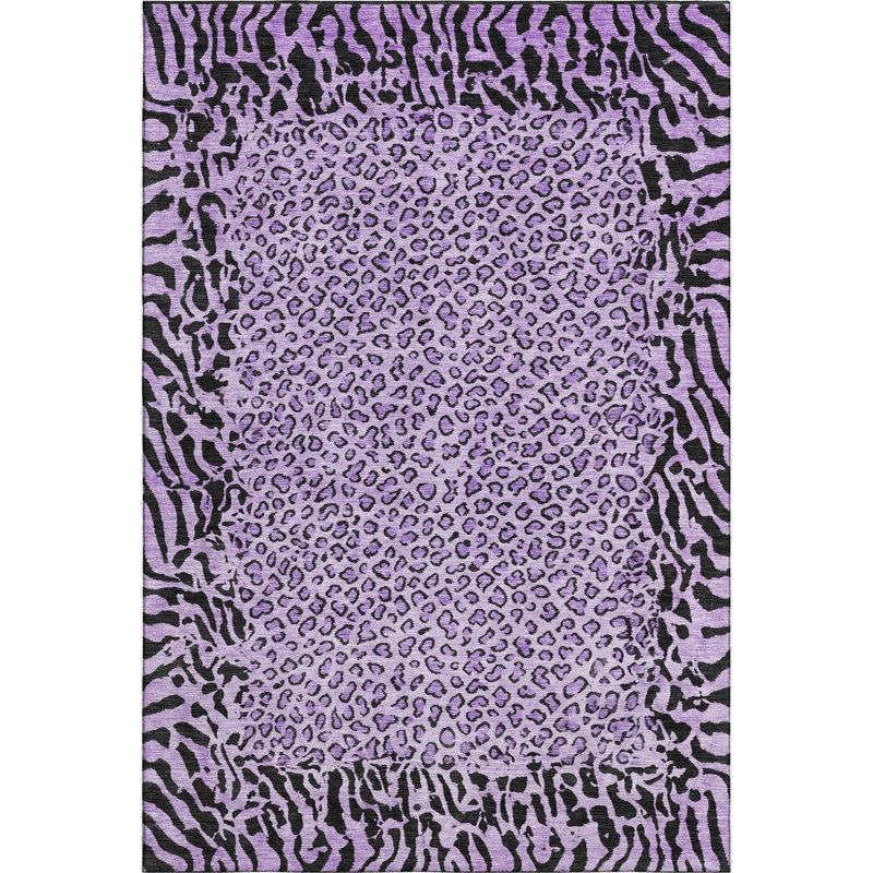 Premium Machine Washable Alvey AMF1230 Animal Skin Rug, Rectangle 2'6" x 3'10"