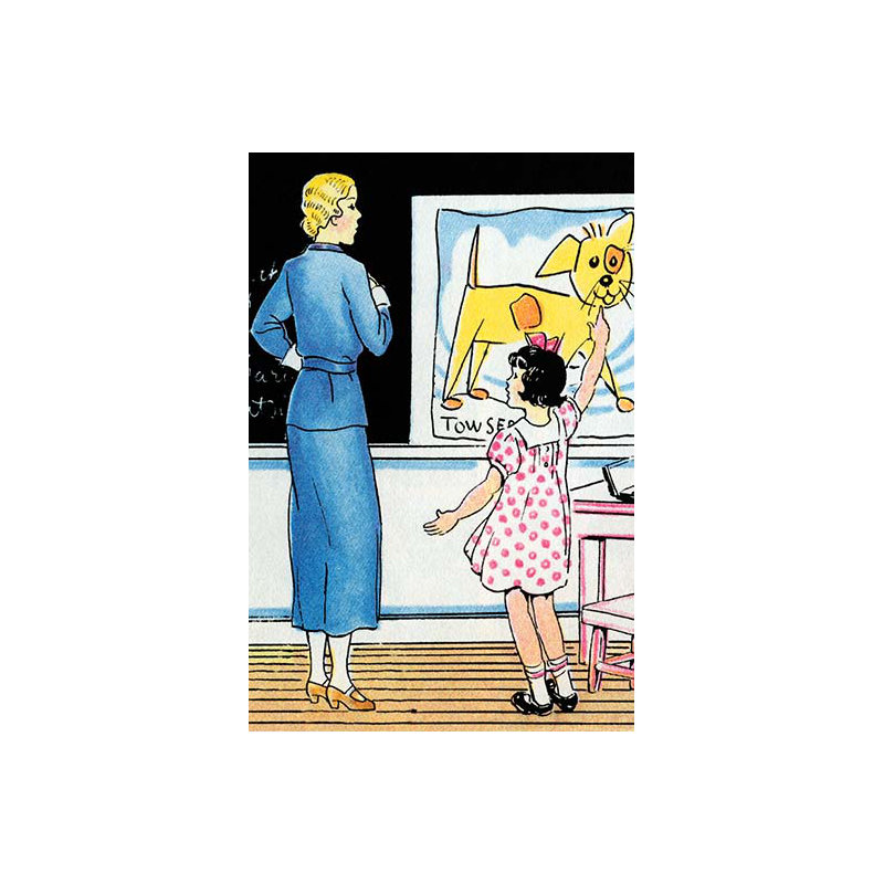 Impression de professeur d’art, H 66 po x l 44 po