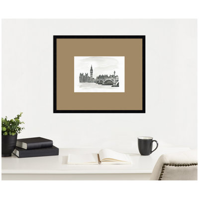 Carte postale «London» par Teju Reval, reproduction d'art encadrée