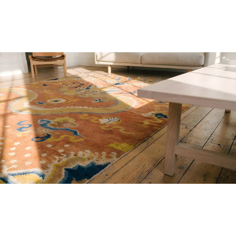 Tapis antique chinois Ningxia des années 1750
