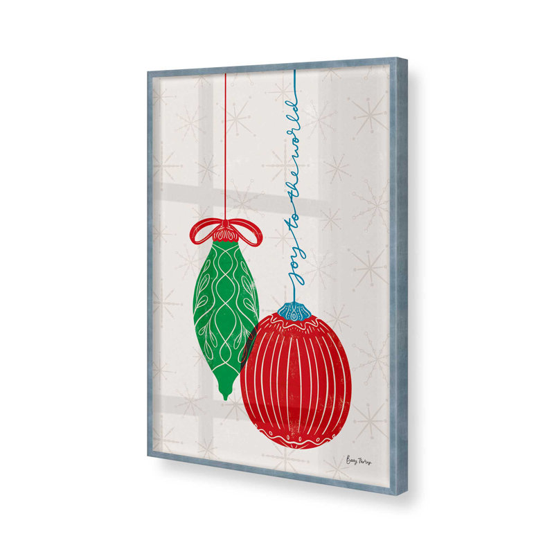 Elegant Holiday Ornaments II, impression dans un, Cadre électrique ciel électrique, H 25 po x l 19 po x P 1,375 po