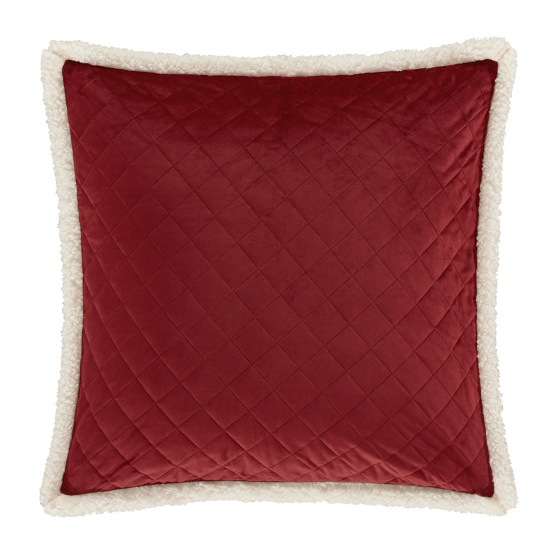 Casey Sherpa - Crimson Euro Quilted Sham, Crimson