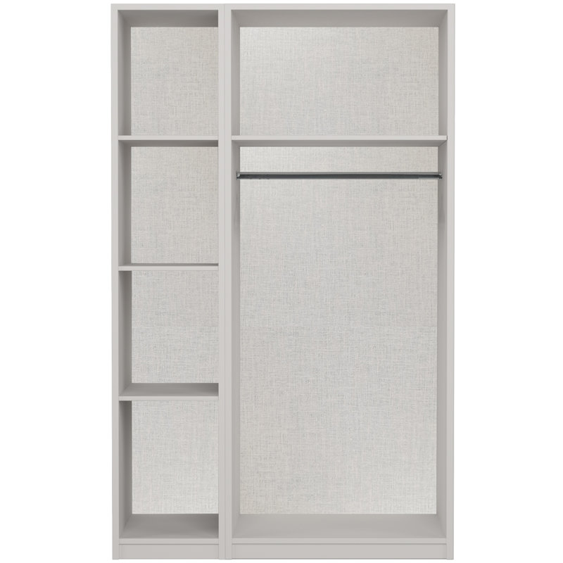 Zakariyah 3 Door Manufactured Wood Wardrobe, White