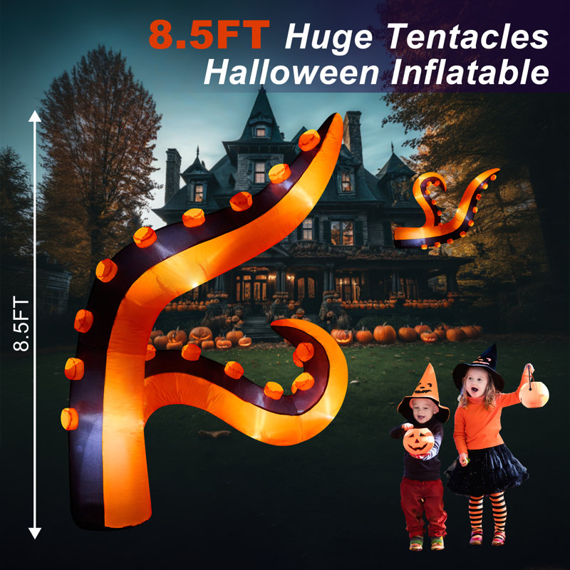 Pieds de pieuvre gonflables d'Halloween avec ventouses