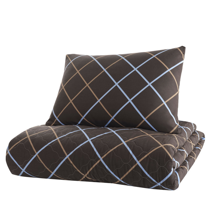 Cotton Plaid Coverlet Set