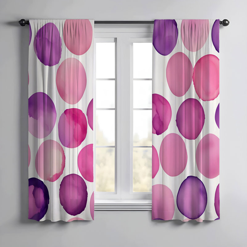 Paire de rideaux semi-transparents en polyester Shameel, L 40 po x L 52 po