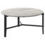 Table basse ronde en faux marbre
