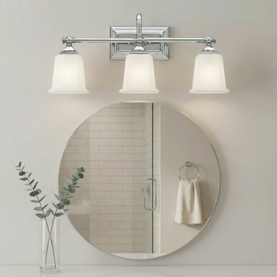 Nicholas 3-Light Polished Chrome Vanity Light