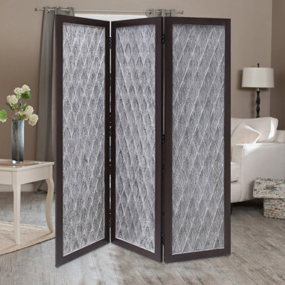 Chwalinski 63'' W x 70'' H 3 - Panel Solid Wood Folding Room Divider