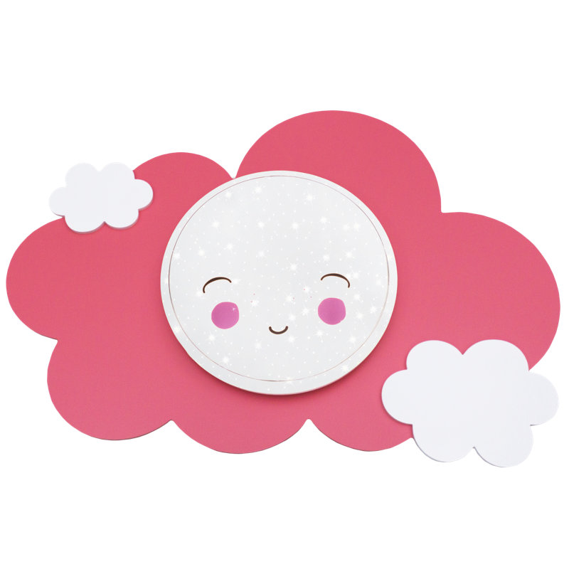 Dudek LED Flush Mount, Pink