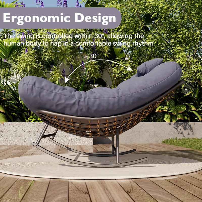 Iron Rocking Chair, Gray
