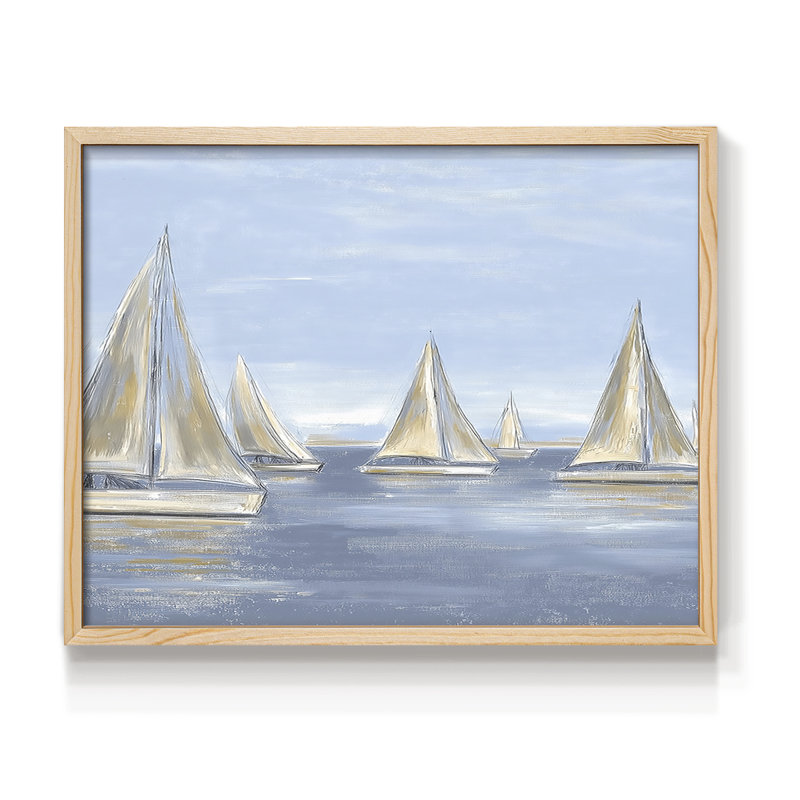 NAUTICAL Series X, reproduction encadrée - bois massif, H 11 po x l 9 po, Naturel