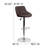 Occoquan Vinyl Bucket Seat Adjustable Height Barstool with Diamond Pattern Back-2090003956