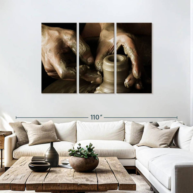 Senne Skillful Potter Hands, 48" H x 74" W