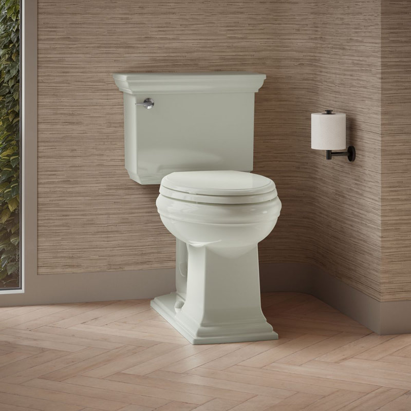 Memoirs Stately Comfort Height 1.28 GPF Elongated Two-Piece Toilet, Dune, Left-Hand