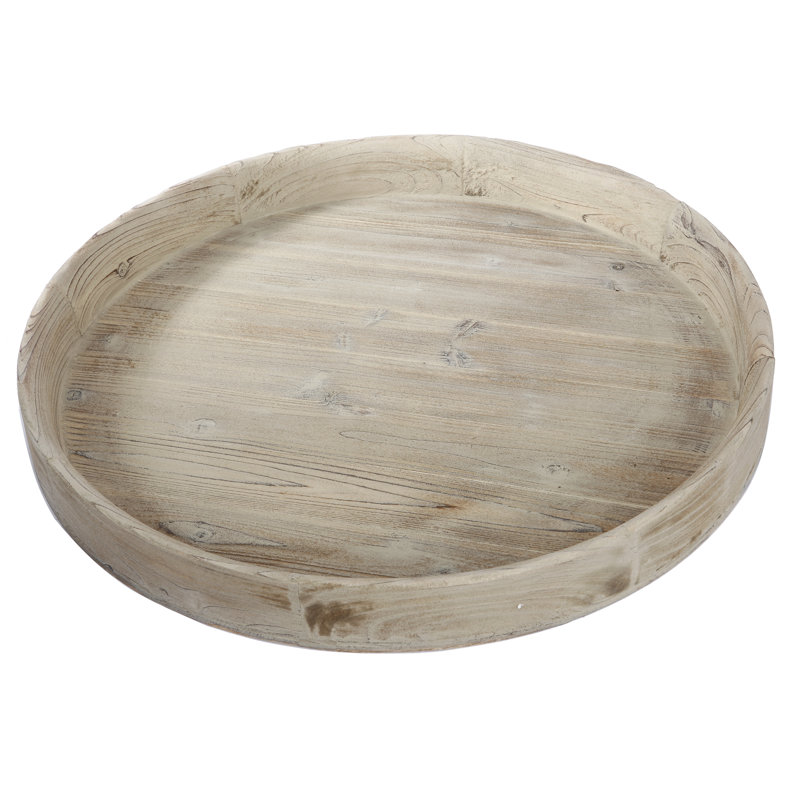 Plateau en bois Levon, 3" H x 28" W x 28" D