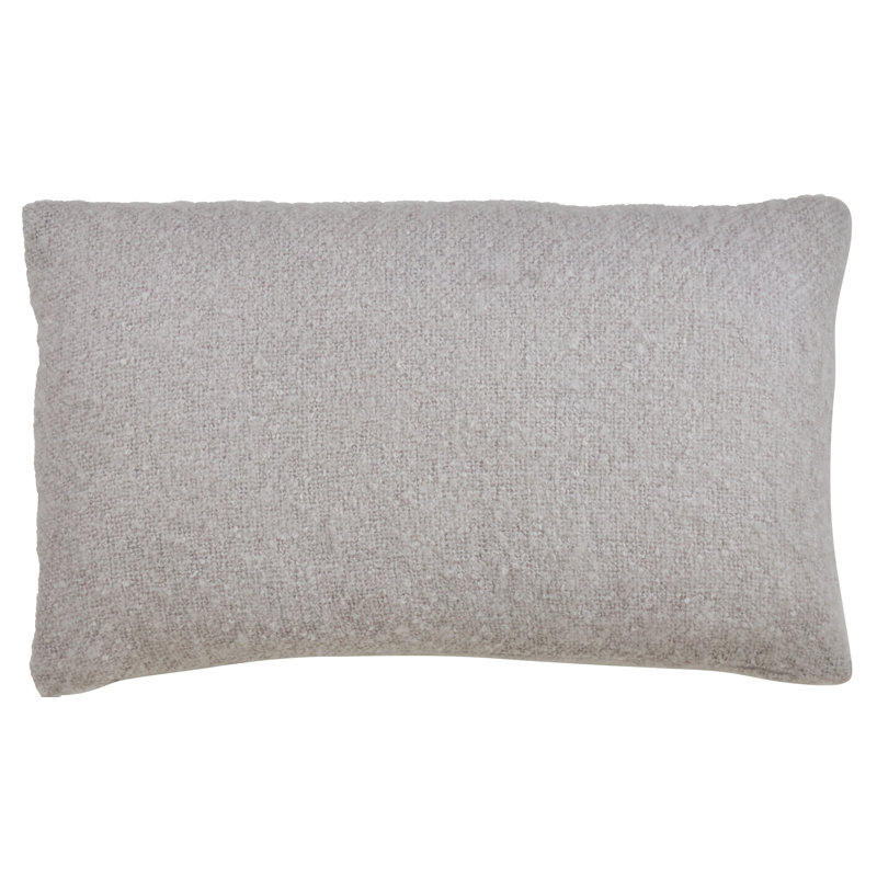 Pink Faux Mohair Rectangular Throw Pillow, 14 x 23 in