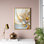 «Whirling tandis que glam Fractals» en or et blanc I - art mural de fractales