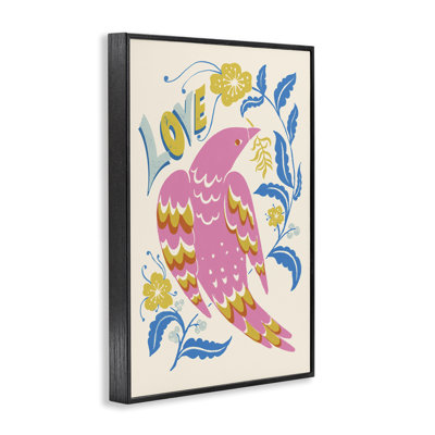 «Groovy Folk Love Bird», estampe numérique, design par Hannah Moren