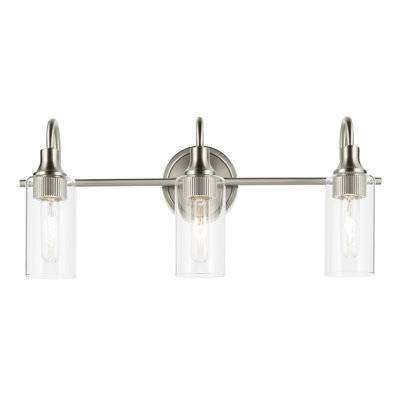 23" 3-Light Vanity Light with Clear Glass