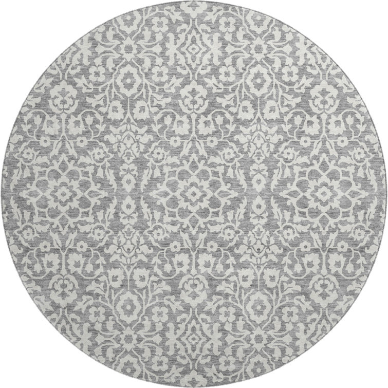 Premium Machine Washable Prisco Gray Rug